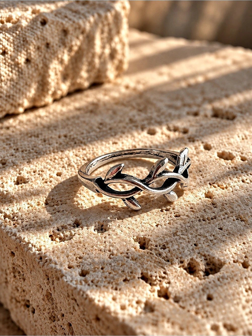 Silver-Tone Vine Ring